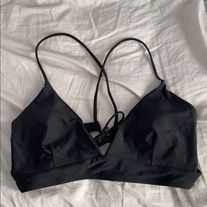 strappy black bikini top